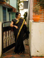 Black Jacquard Saree 