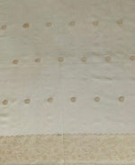 Elegant Cream Jacquard Sare