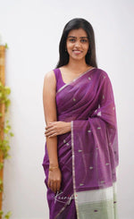 Wine Pista Jacquard Saree 