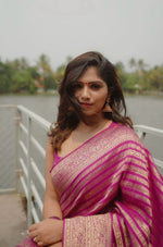 Blush Pink Jacquard Saree