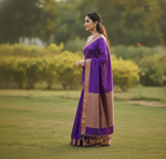 Royal Purple Jacquard Saree