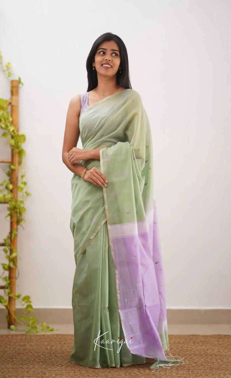 Pista Jacquard Saree