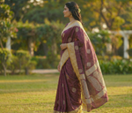 Maroon Jacquard Saree