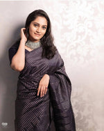 Elegant Purple Jacquard Saree