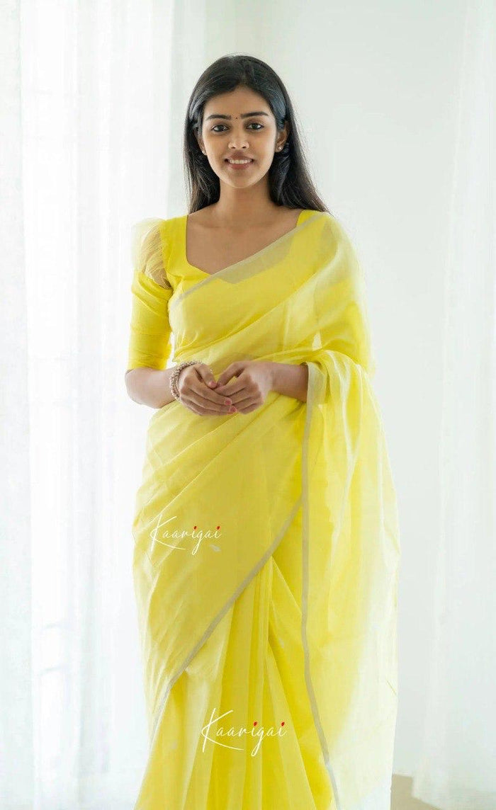 Yellow Jacquard Saree – Bright Festive Elegance with Luxurious Woven Detail