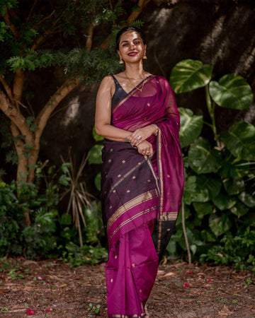Purple Jacquard Saree – Royal, Stylish & Premium Ethnic Wear