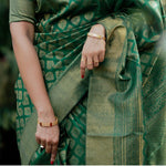 Mahendi Green Jacquard Saree
