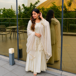 Ivory Embroidered Sharara Suit Set