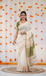 Elegant Green Jacquard Saree
