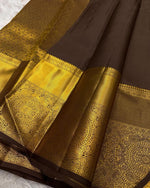 Premium Coffee Brown Jacquard Saree