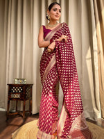 Royal Maroon Jacquard Saree
