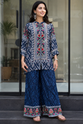 Women's Pure Natural Crape Floral Printed Co-Ord Set