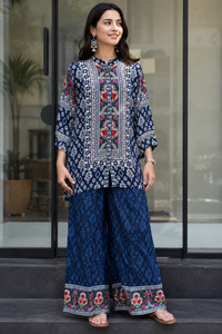 Women's Pure Natural Crape Floral Printed Co-Ord Set