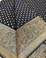 Elegant Black Jacquard Saree