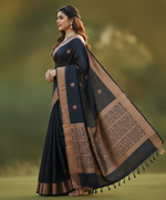 Black Jacquard Saree