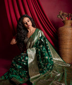 Elegant Green Jacquard Saree