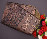 Brown Jacquard Saree – Rich Woven