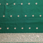 Bottle Green Jacquard Saree for Women