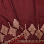 Dark Wine Red Jacquard Saree