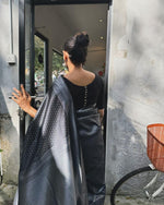 Black Jacquard Saree