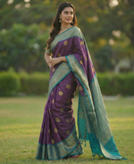 Wine Jacquard Saree