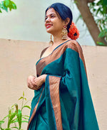 Dark Blue Jacquard Saree