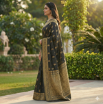Classic Black Jacquard Saree
