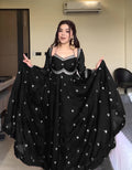 Neha Elegant Black Festival Anarkali Suit Set