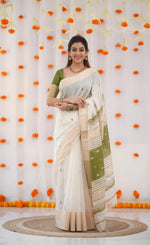 Elegant Green Jacquard Saree
