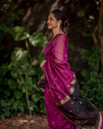 Purple Jacquard Saree
