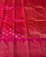 Cerise Pink Jacquard Saree