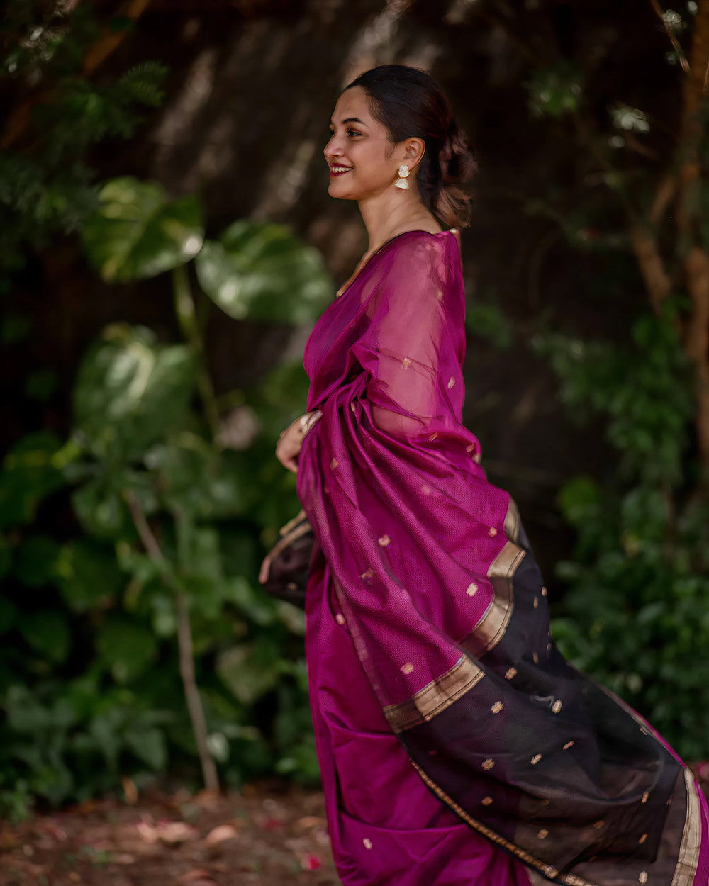 Purple Jacquard Saree
