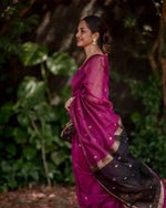 Purple Jacquard Saree