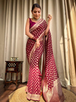 Royal Maroon Jacquard Saree