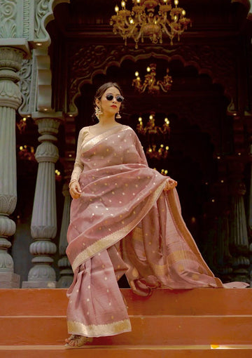 Light Purple Jacquard Saree – Soft, Elegant & Perfect for Every Celebration