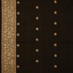 Chocolate Brown Jacquard Saree