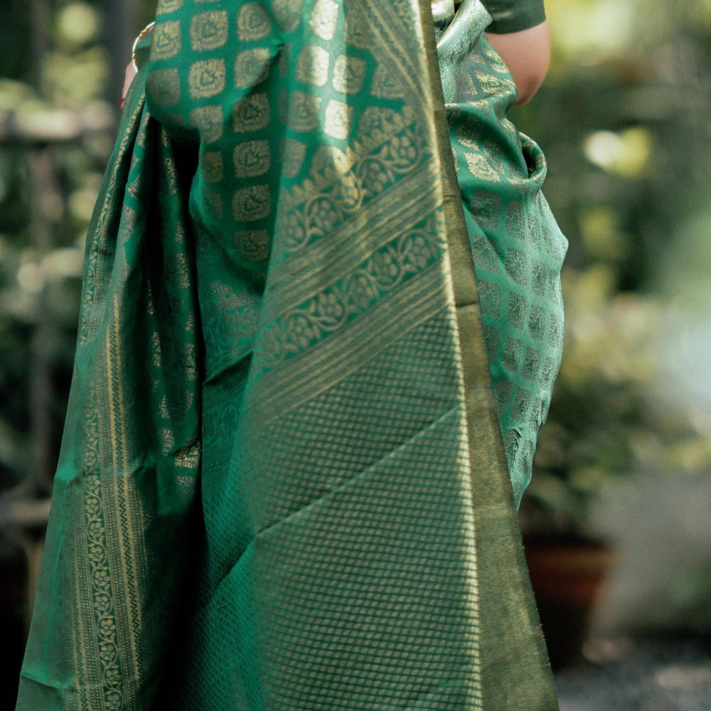 Mahendi Green Jacquard Saree