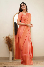 Graceful Pink Jacquard Saree