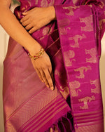 Dark Pink Jacquard Saree