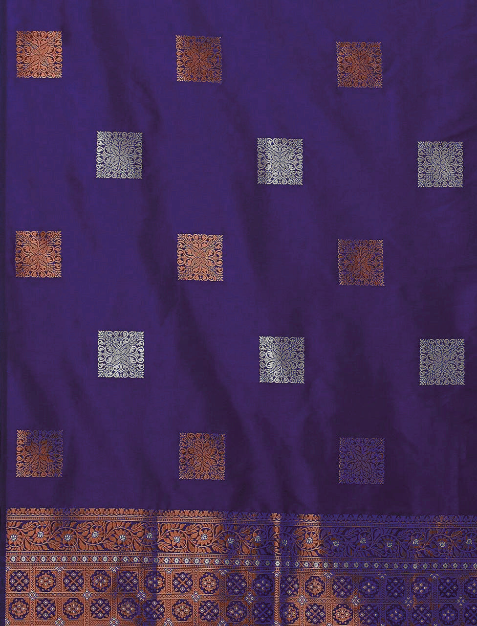 Purple Jacquard Saree