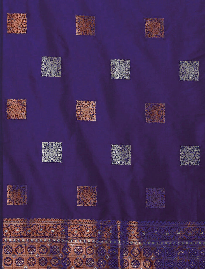 Purple Jacquard Saree – Luxurious Woven Elegance in a Royal Hue