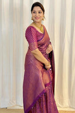 Royal Purple Jacquard Saree