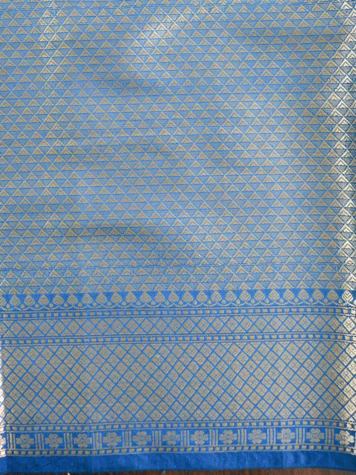 Royal Blue Jacquard Saree – Elegant Woven Design & Festive-Ready Style