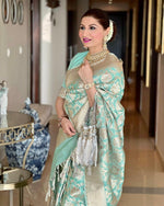 Light Blue Jacquard Saree