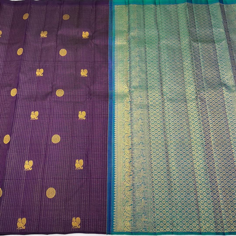 Royal Purple Jacquard Saree