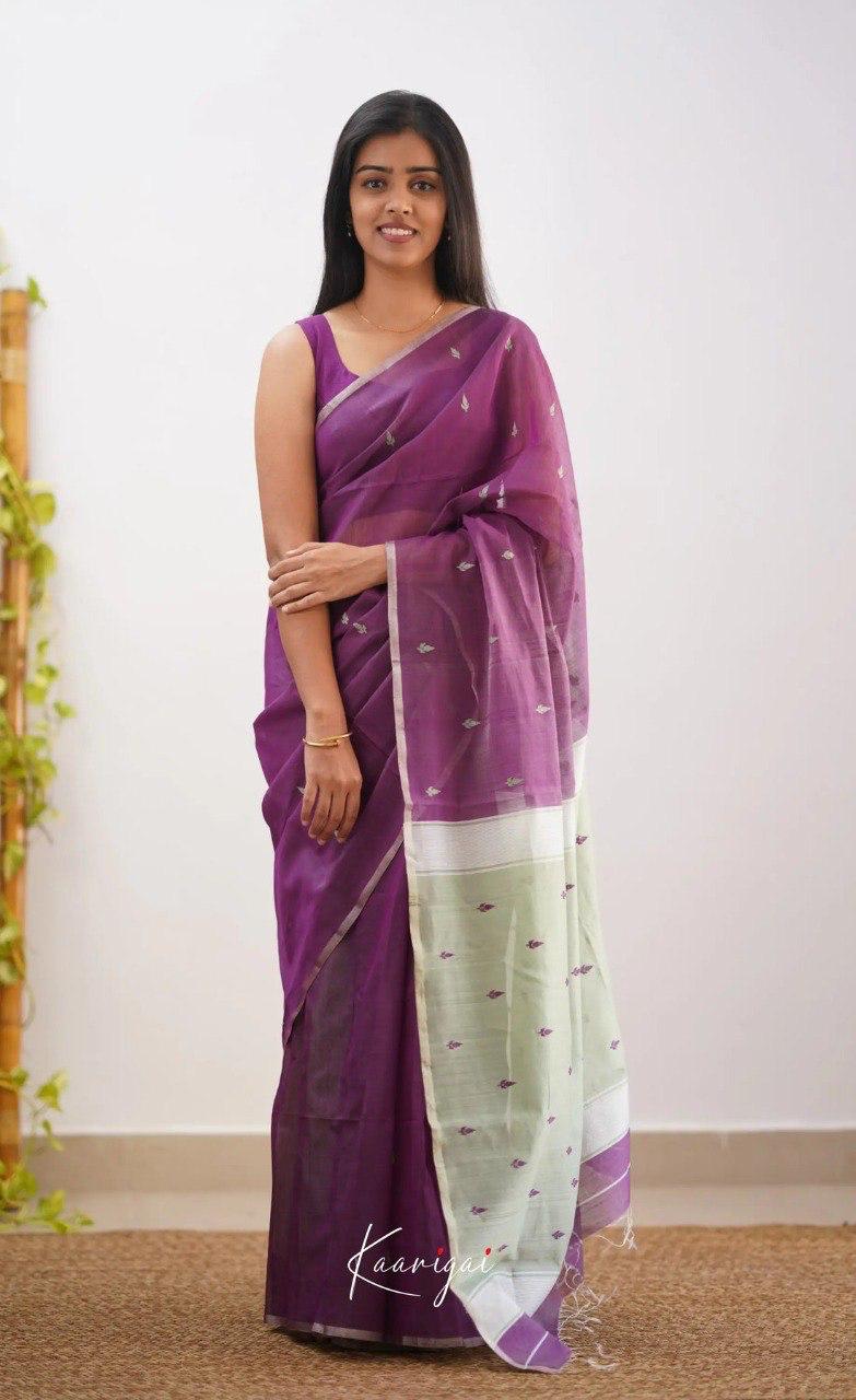 Wine Pista Jacquard Saree 