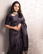 Elegant Purple Jacquard Saree