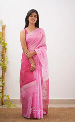 Light Pink Jacquard Saree