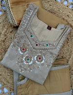 Golden Silver Banarasi Viscose 3 Piece Palazzo Set