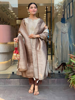 Pure Kanjivaram Glass Tissue Suit Set